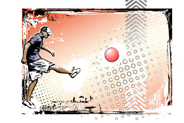 kickball poster background vector image