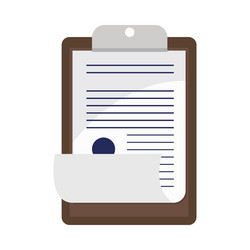 Clipboard with document vector