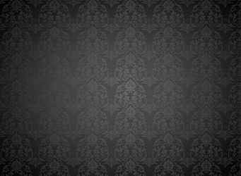 Seamless black floral background vector