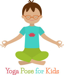 kid yoga pose vector image