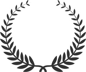 laurel wreath icon award for winning celebration vector image