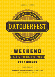 oktoberfest beer festival celebration retro vector image