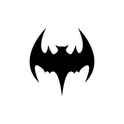 halloween black bat animal icon or sign vector image