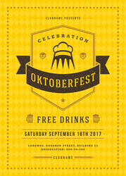 oktoberfest beer festival celebration retro vector image