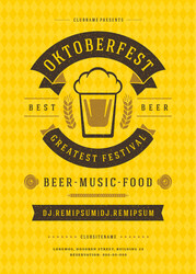 oktoberfest beer festival celebration retro vector image