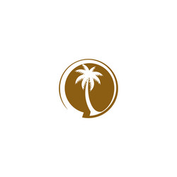 palm tree tropic logo vector image