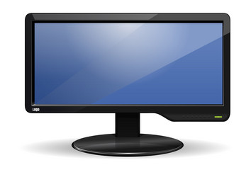 lcd tv monitor flat screen led vector image