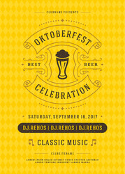 oktoberfest beer festival celebration retro vector image