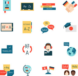 languages education and school learning vector image