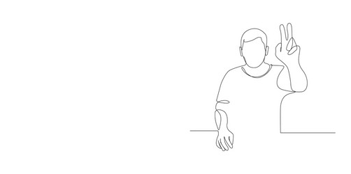 continuous one line woman pull her hand up want vector image