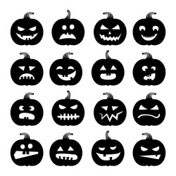 pumpkins icons halloween pumpkin vector image