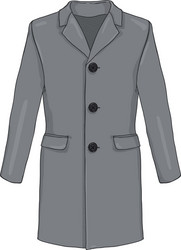 cartoon gray trench-coat vector image