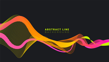 Glowing vibrant flowing line waves curves vector