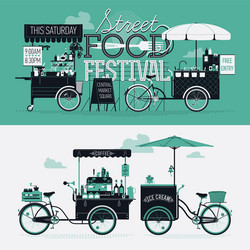 street food festival banner vector image