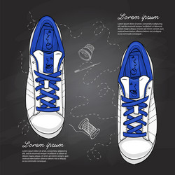 fashion sketch womens shoes vector image