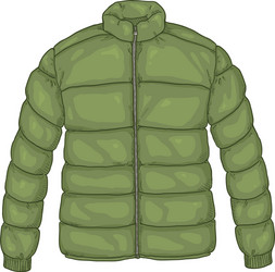 cartoon khaki down jacket vector image