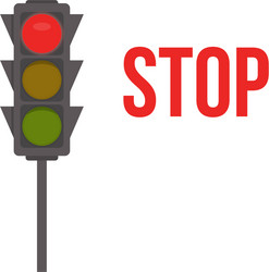 Traffic light isolated icon red lights stop vector