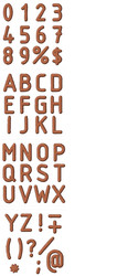 earth carved letters vector image