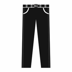 trousers with belt icon in simple style vector image