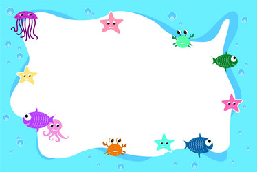 aqua frame background vector image