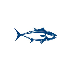 tuna saltwater isolated blackfin or bluefin fish vector image