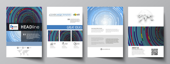 business templates for brochure magazine flyer vector image