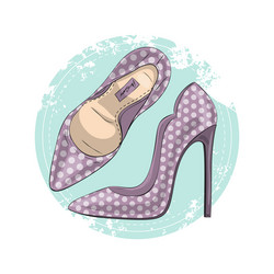 fashion sketch womens shoes vector image