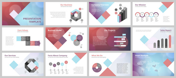 business presentation templates vector image