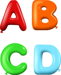 multicolored cartoon alphabet vector image