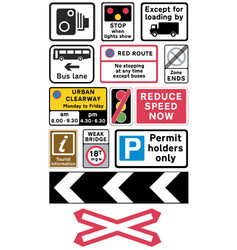 road traffic signs vector image