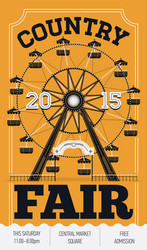 country fair poster vector image