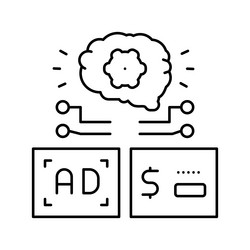 programmatic advertising line icon vector