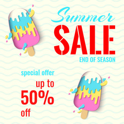 summer sale template banner vector image