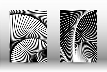 set of abstract patterns with distorted lines vector image