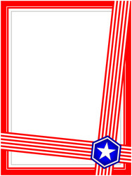 usa flag symbols border with ribbon vector image