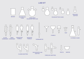 Chemistry lab kit vector