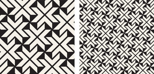 seamless black and white lines pattern vector image