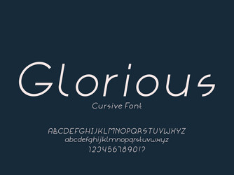 glorious font alphabet vector