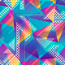 colored triangle seamless pattern vector image