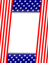 usa flag symbols border vector image