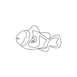 one continuous line drawing adorable clown vector image