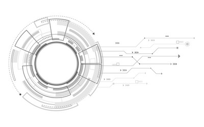 hi-tech circle digital futuristic technology vector image