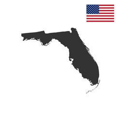 map of the us state florida vector image