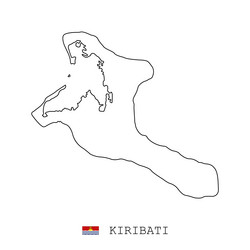 kiribati map line linear thin simple vector image