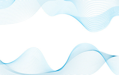 abstract wave from curved lines blue color vector