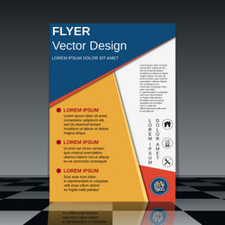 professional flyer design template vector image