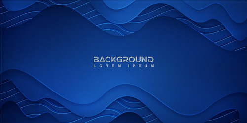 Dark blue background with 3d style vector