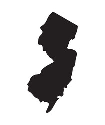 new jersey state shape silhouette vector image