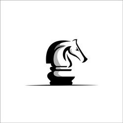 chess logo design template vector image