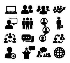 people icons vector image